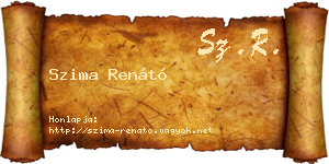 Szima Renátó névjegykártya