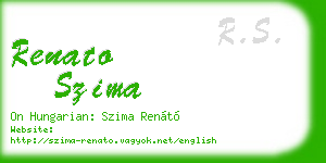 renato szima business card