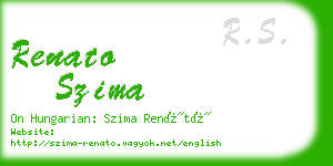 renato szima business card